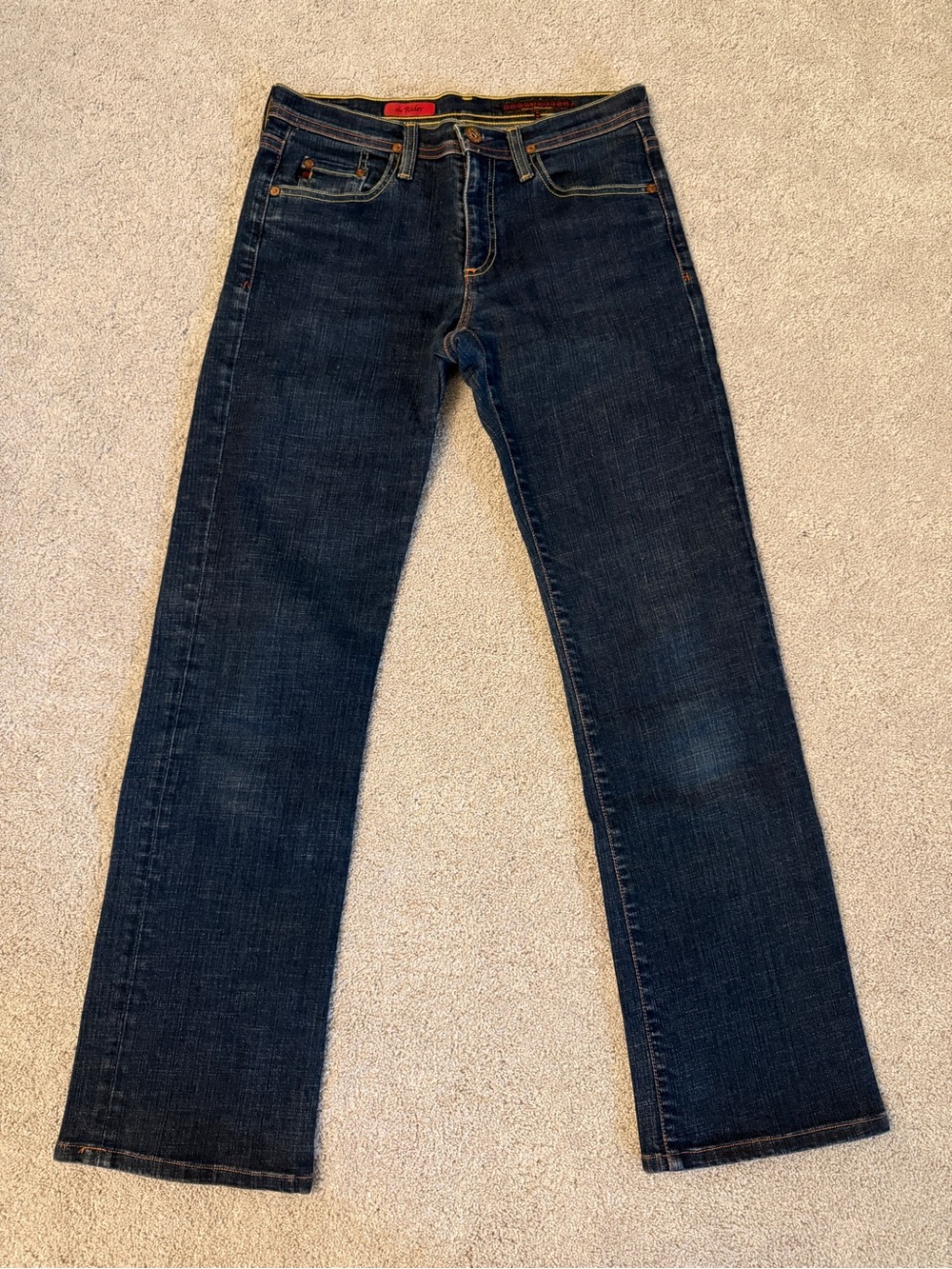 AG Indigo Straight-Leg Jeans - The Rider